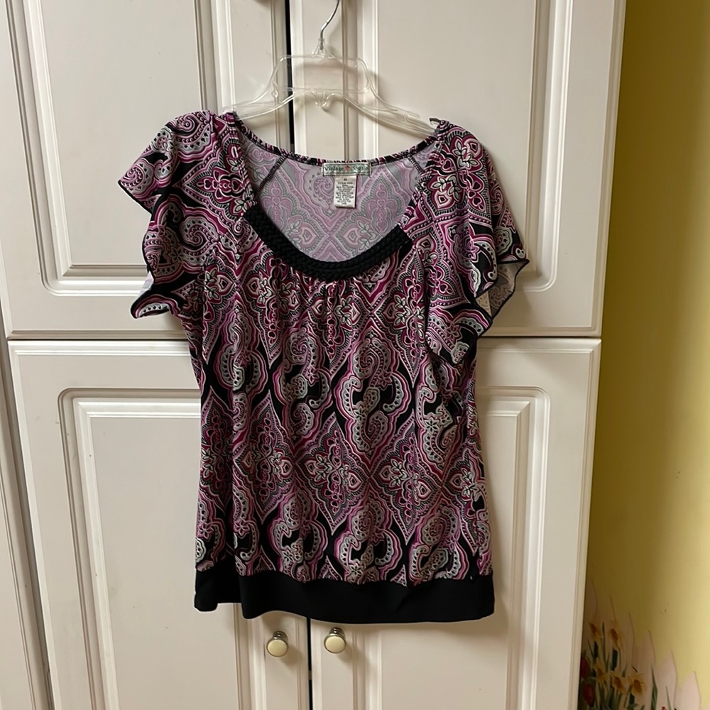 Vintage Purple Swirl Blouse